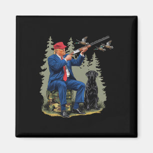 Aimant Chasse amusante Canard Trump Camo Chasse Bonjour H