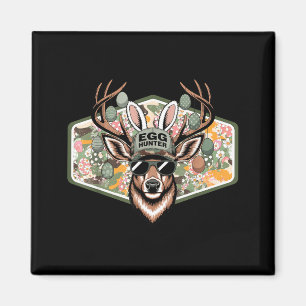 Aimant Chasseur d'oeufs de Pâques Camo Drôle de cerf de P
