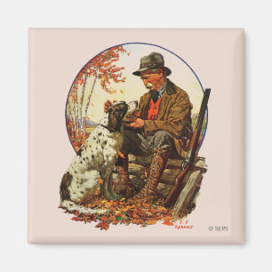 Aimant Chasseur et épagneul