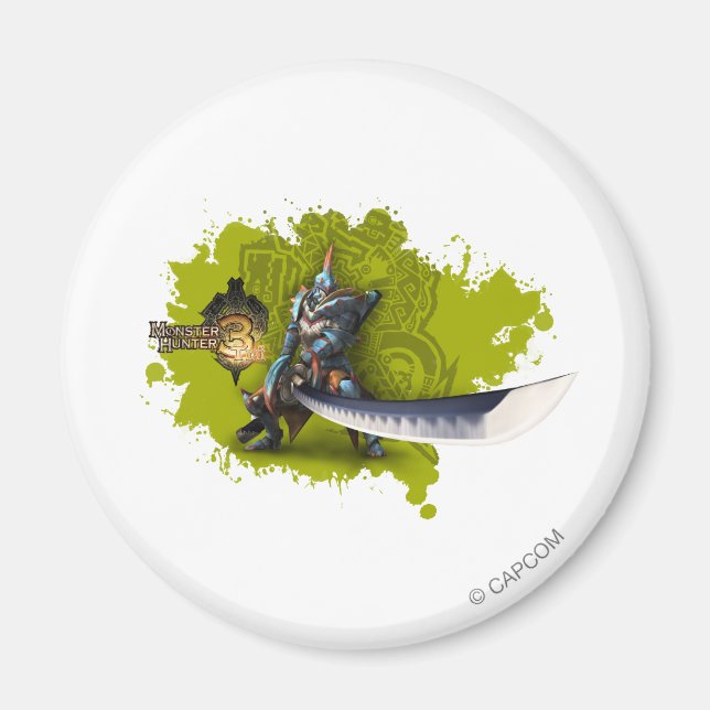 Aimant Chasseur mâle avec épée longue et armure de lagiac (Devant)