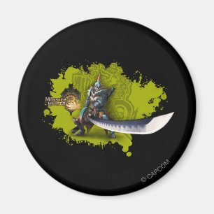 Aimant Chasseur mâle avec épée longue et armure de lagiac