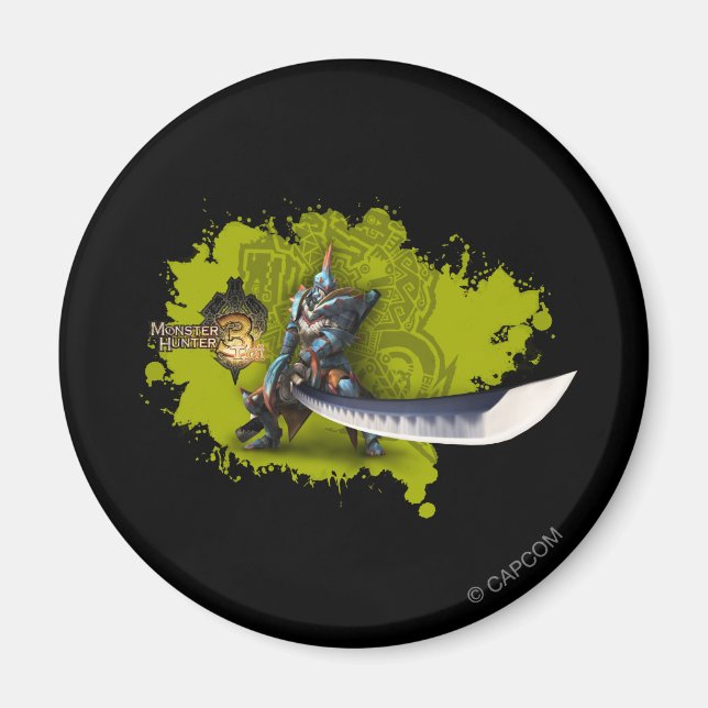 Aimant Chasseur mâle avec épée longue et armure de lagiac (Devant)