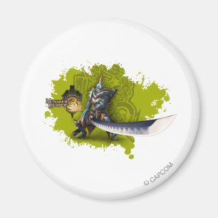 Aimant Chasseur masculin avec la longues épée et armure