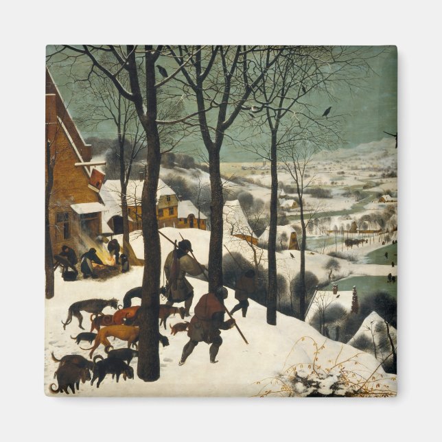 Aimant Chasseurs dans la neige (par Pieter Bruegel l&#x27;Anci (Devant)