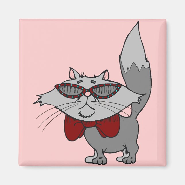 Aimant - Chat Cool (Devant)