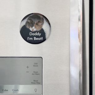 Aimant Chat couché Cute Calico au-dessus de l'épaule