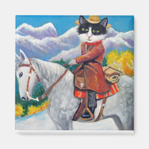 Aimant Chat de cowboy