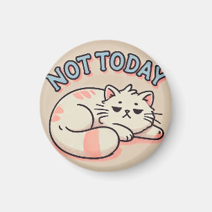 Aimant Chat de dessin animé paresseux 