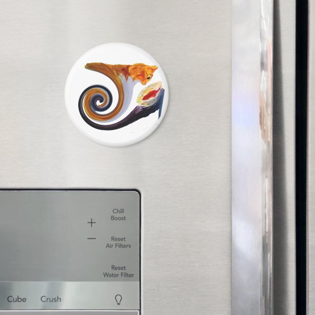 Aimant Chat de gingembre Abstrait comique (In situ (réfrigérateur))