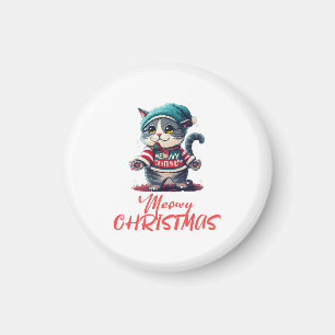 Aimant Chat de Noël