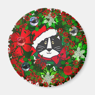 Aimant Chat de Noël