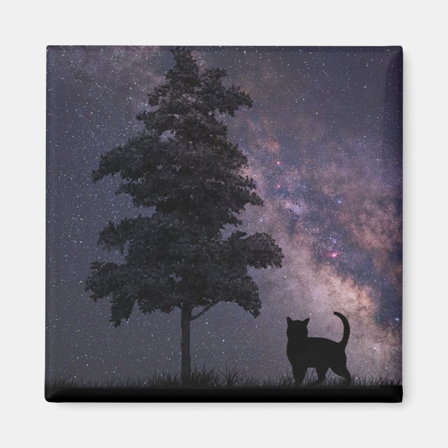Aimant Chat de nuit (Devant)