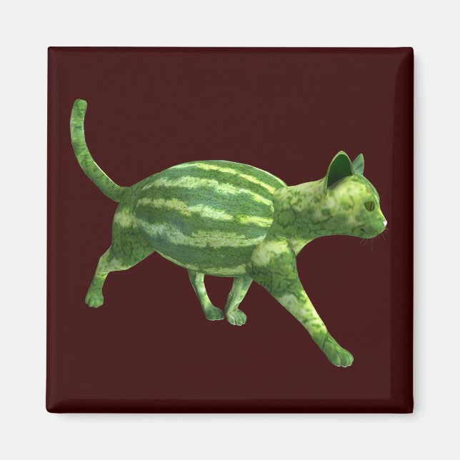 Aimant Chat de pastèque (Devant)