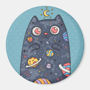 Aimant Chat d'espace mignon