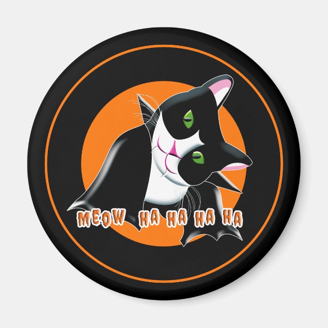 Aimant Chat d'Halloween (Devant)