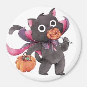Aimant Chat d'Halloween mignonne