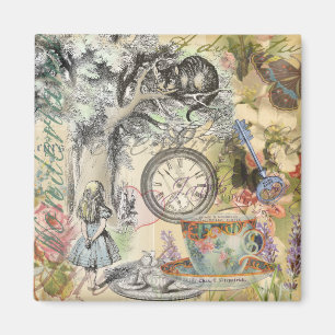 Aimant Chat du Cheshire Alice au Pays des Merveilles Clas