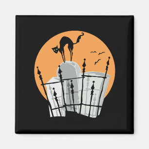 Aimant Chat du cimetière d'Halloween