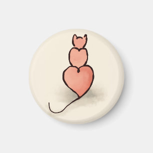 Aimant Chat du coeur