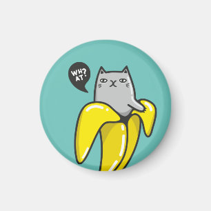 Aimant Chat en banane