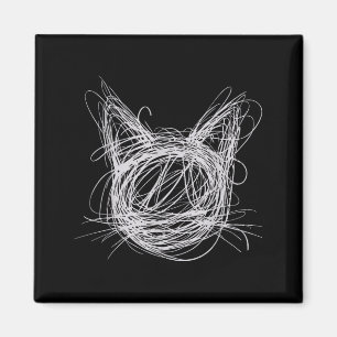 Aimant Chat fantaisiste en spirale art &amp; animaux esqu