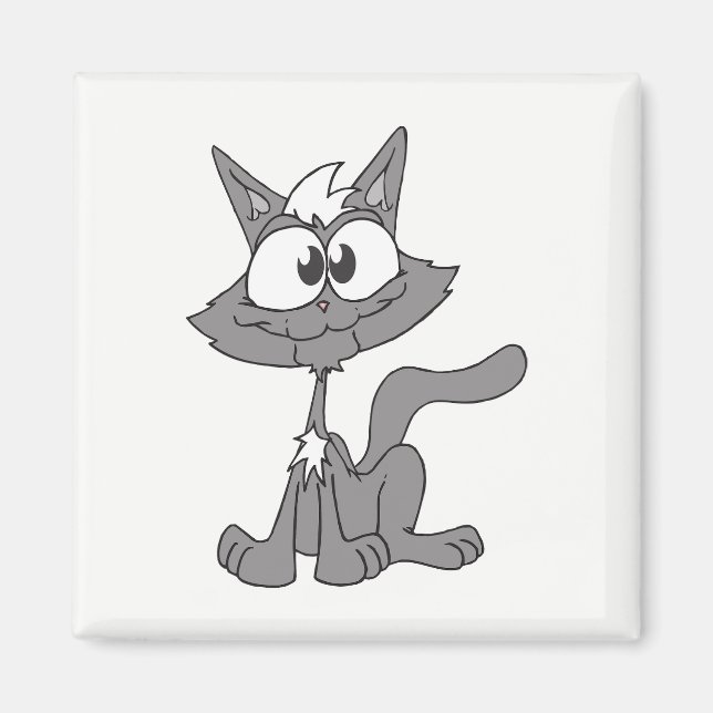 Aimant Chat gris (Devant)