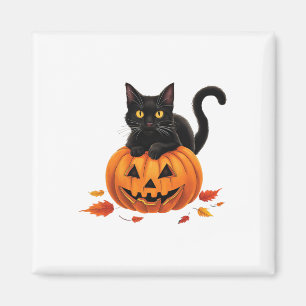Aimant Chat Halloween Citrouille Pour Femmes Hommes Enfan