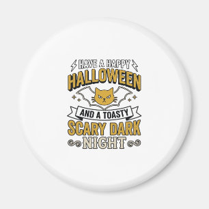 Aimant Chat Halloween Vintage Création Nuit Sombre Effray