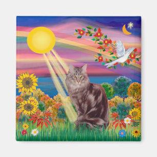 Aimant Chat Maine Coon 10 - Soleil d'Automne