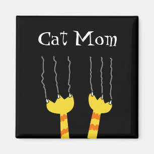 Aimant Chat Maman Drôle Chat Scratch Whimsical Kitty Magn