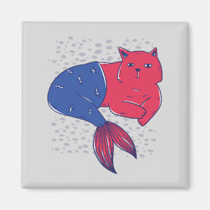 Aimant Chat Mermaid