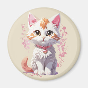 Aimant Chat Mignon Kawaii aux Grands Yeux