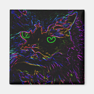 Aimant Chat Neon Glow