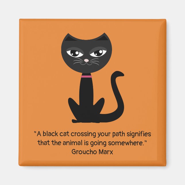Aimant Chat noir (Devant)