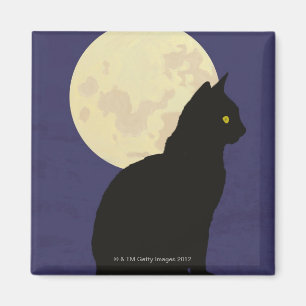 Aimant Chat noir et la lune