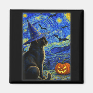 Aimant Chat noir Halloween amateurs de chats drôles pour 