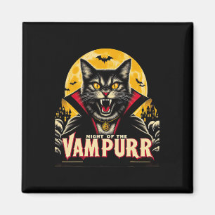 Aimant Chat noir Halloween Amoureux de les chats de la pa