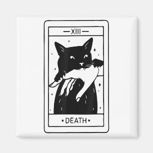 Aimant Chat Noir Halloween Carte Tarot Drôle Pour Moi