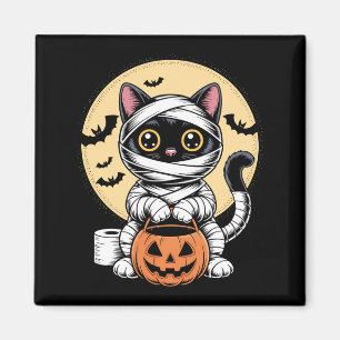 Aimant Chat Noir Momie Hommes Femmes Enfants Halloween Dr