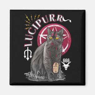 Aimant Chat Occulte Kitten Gothique Animal Satan