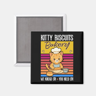 Aimant Chat Pétrit Boulanger Kitty Biscuits Nous Pétrisso