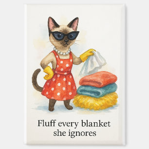 Aimant Chat siamois drôle liste de choses à faire pour le
