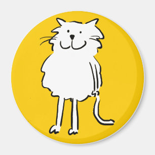 Aimant Chat souriant heureux comme une illustration de de