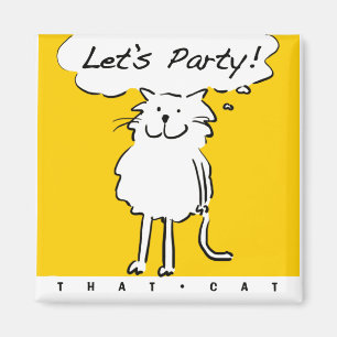 Aimant Chat souriant heureux comme une illustration de de