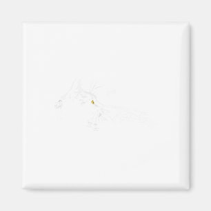 Aimant Chat Squelette Halloween Cute Chats Noirs P