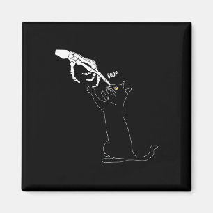 Aimant Chat Squelette Main Boop Chat Nez Drôle Halloween 