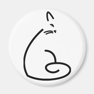Aimant Chat Tourbillonnant artistique Silhouette