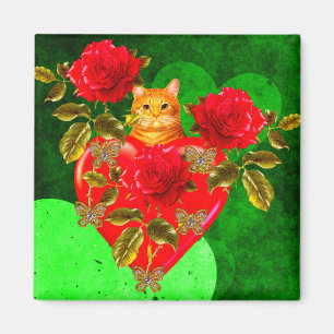 Aimant Chat Valentine de Kitty