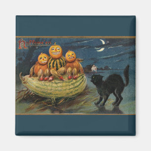 Aimant Chat vintage Halloween