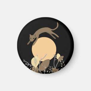 Aimant Chat volant au-dessus de la lune 2